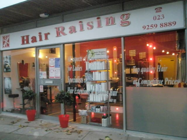 Hairdressers in the Horndean shopping parade